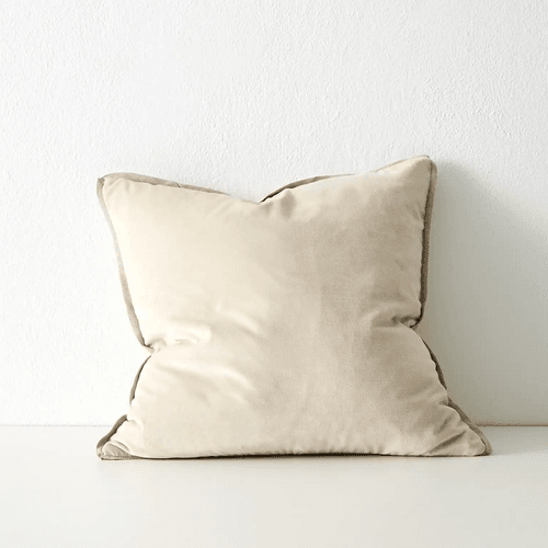 Weave Home Francesca Cushion - Salt | Velvet
