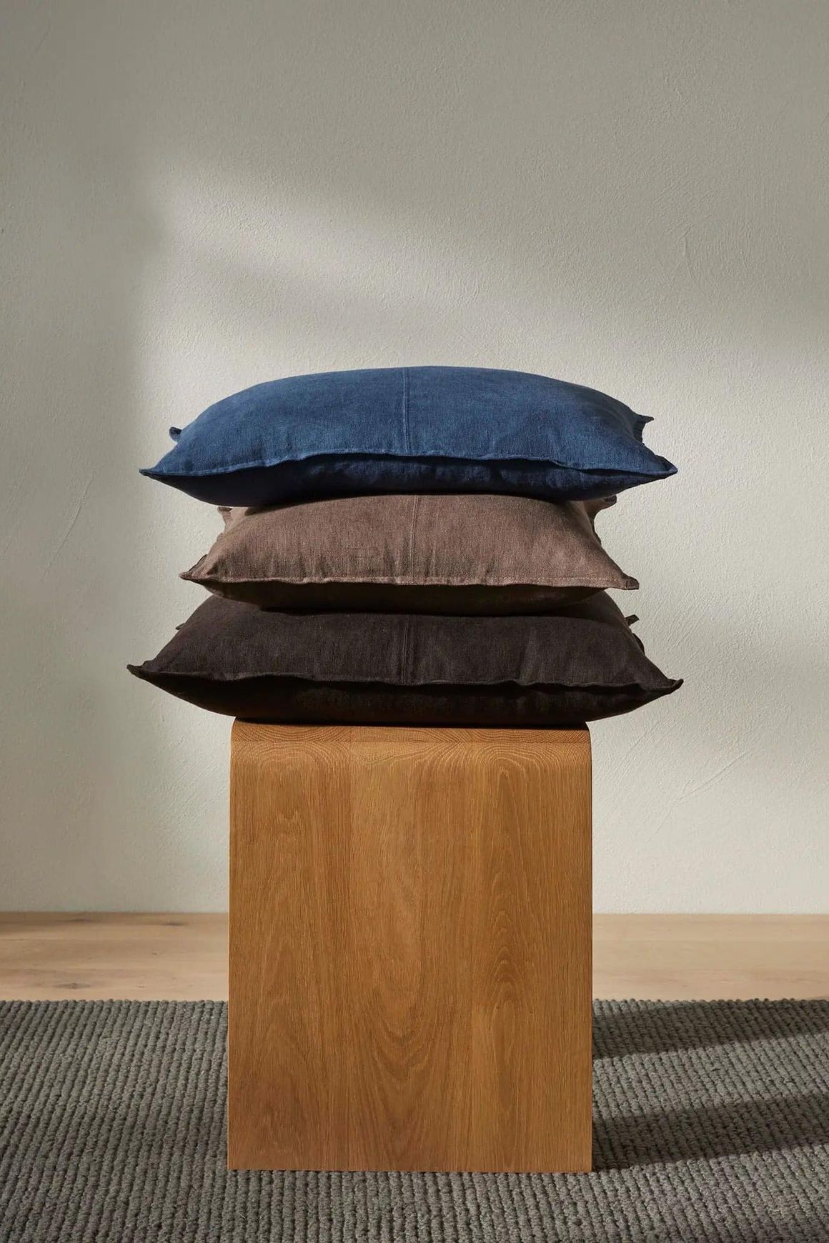 Weave European Linen Como Cushion - Atlantic | Three Sizes
