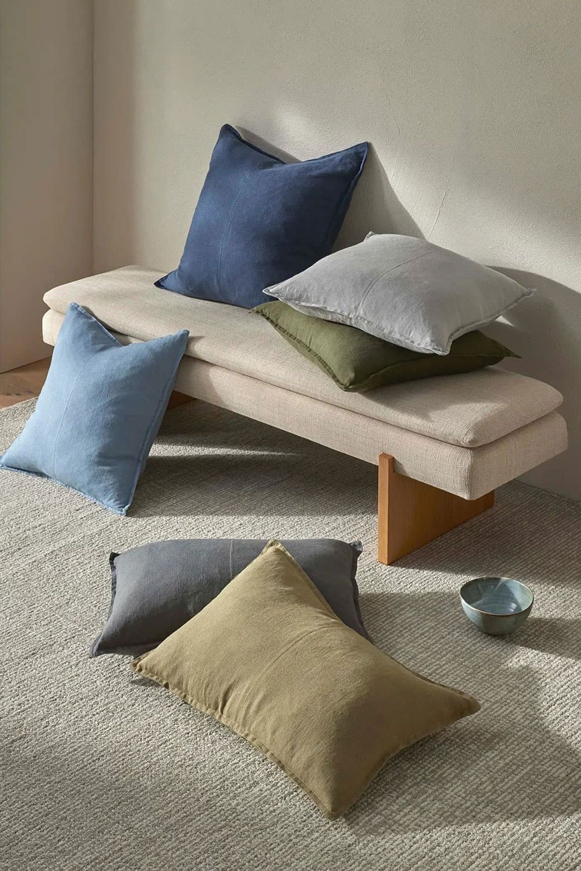 Weave European Linen Como Cushion - Haze | Three Sizes