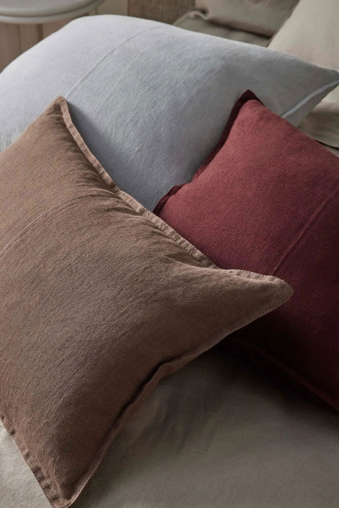 Weave European Linen Como Cushion - Haze | Three Sizes