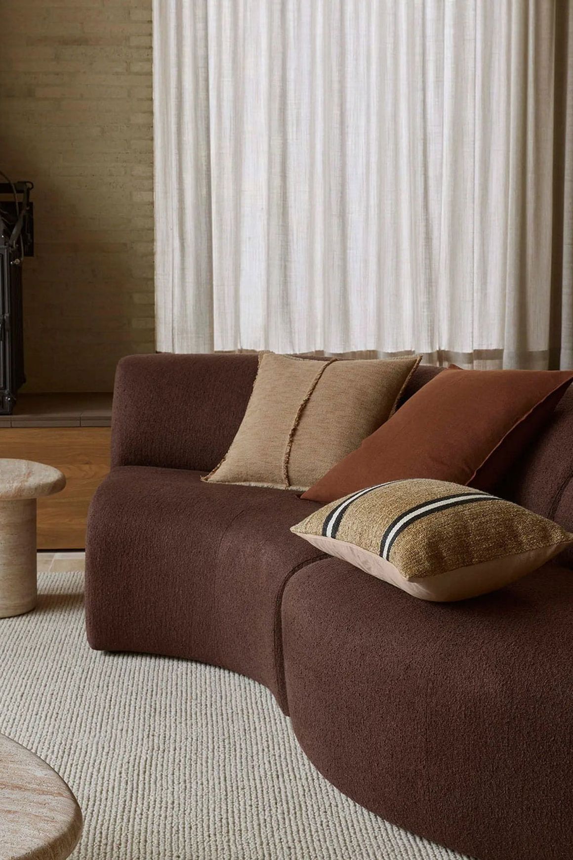 Weave European Linen Como Cushion - Henna | Three Sizes