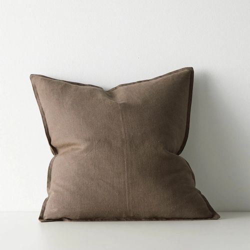 Weave European Linen Como Cushion - Mocha | Three Sizes