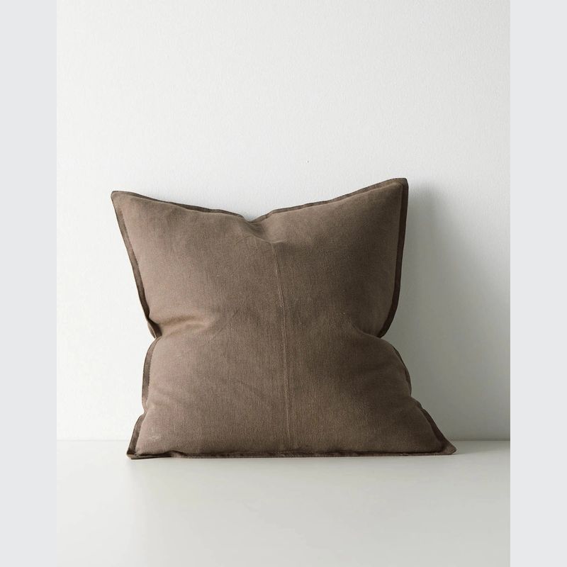 Weave European Linen Como Cushion - Mocha | Three Sizes