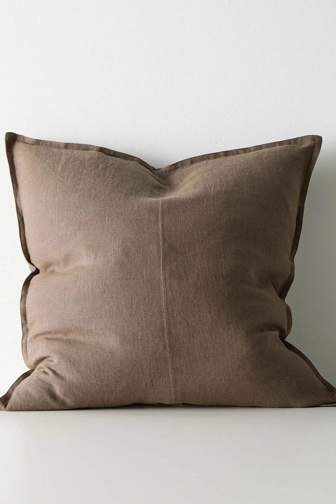 Weave European Linen Como Cushion - Mocha | Three Sizes