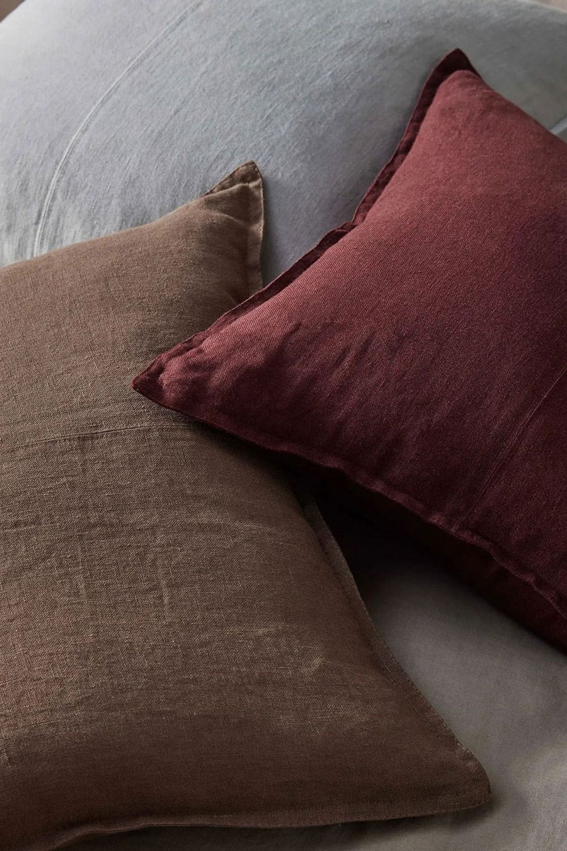 Weave European Linen Como Cushion - Mocha | Three Sizes
