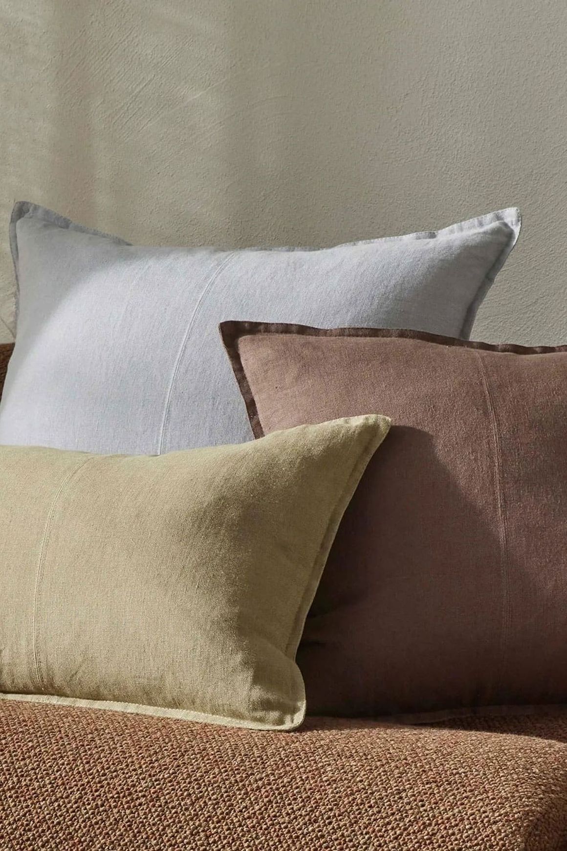 Weave European Linen Como Cushion - Mocha | Three Sizes