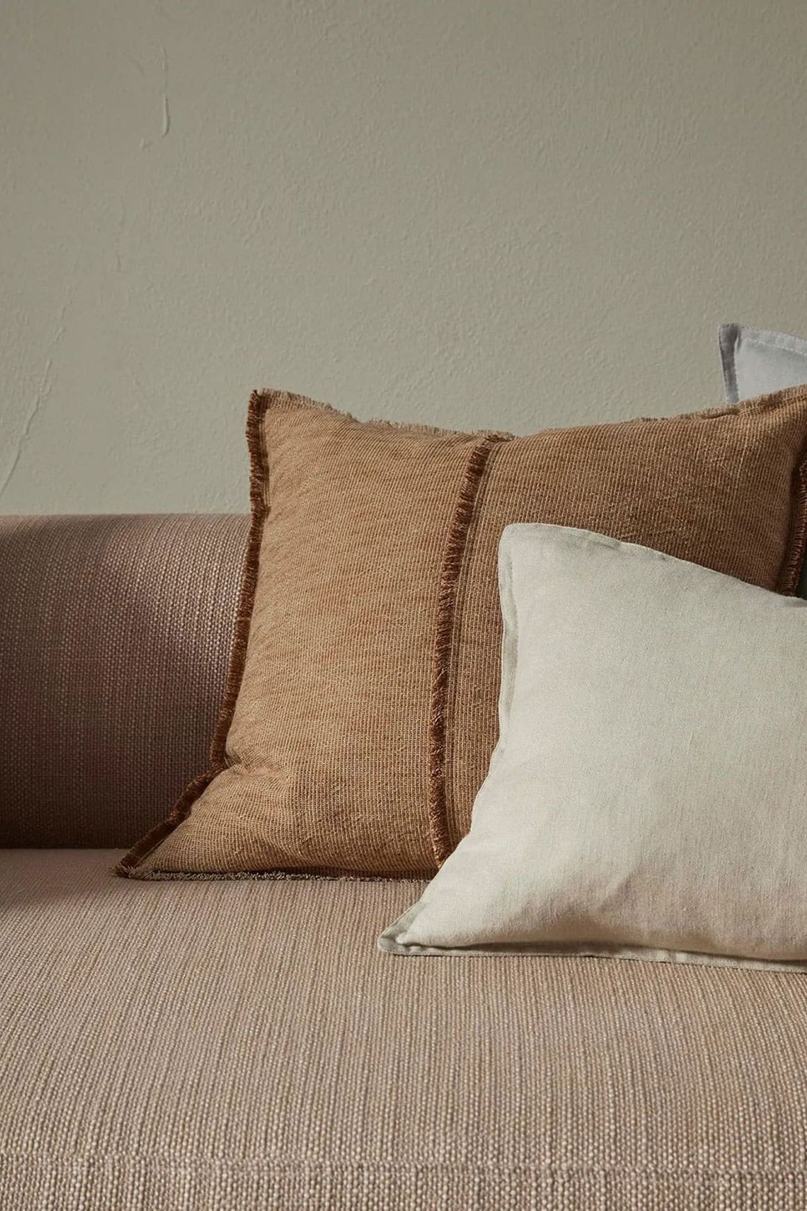 Weave European Linen Como Cushion - Oatmeal | Three Sizes