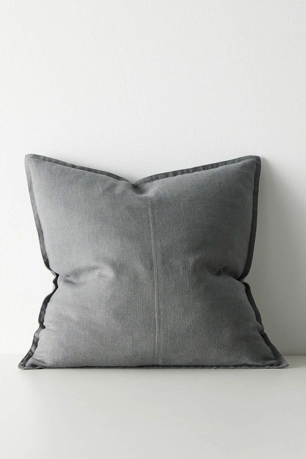 Weave European Linen Como Cushion - Steel | Three Sizes