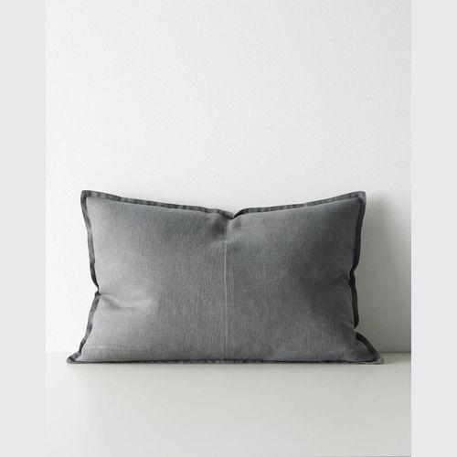 Weave European Linen Como Cushion - Steel | Three Sizes