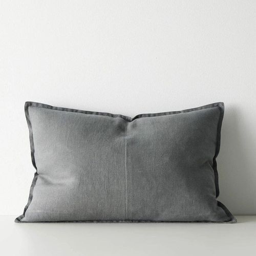 Weave European Linen Como Cushion - Steel | Three Sizes