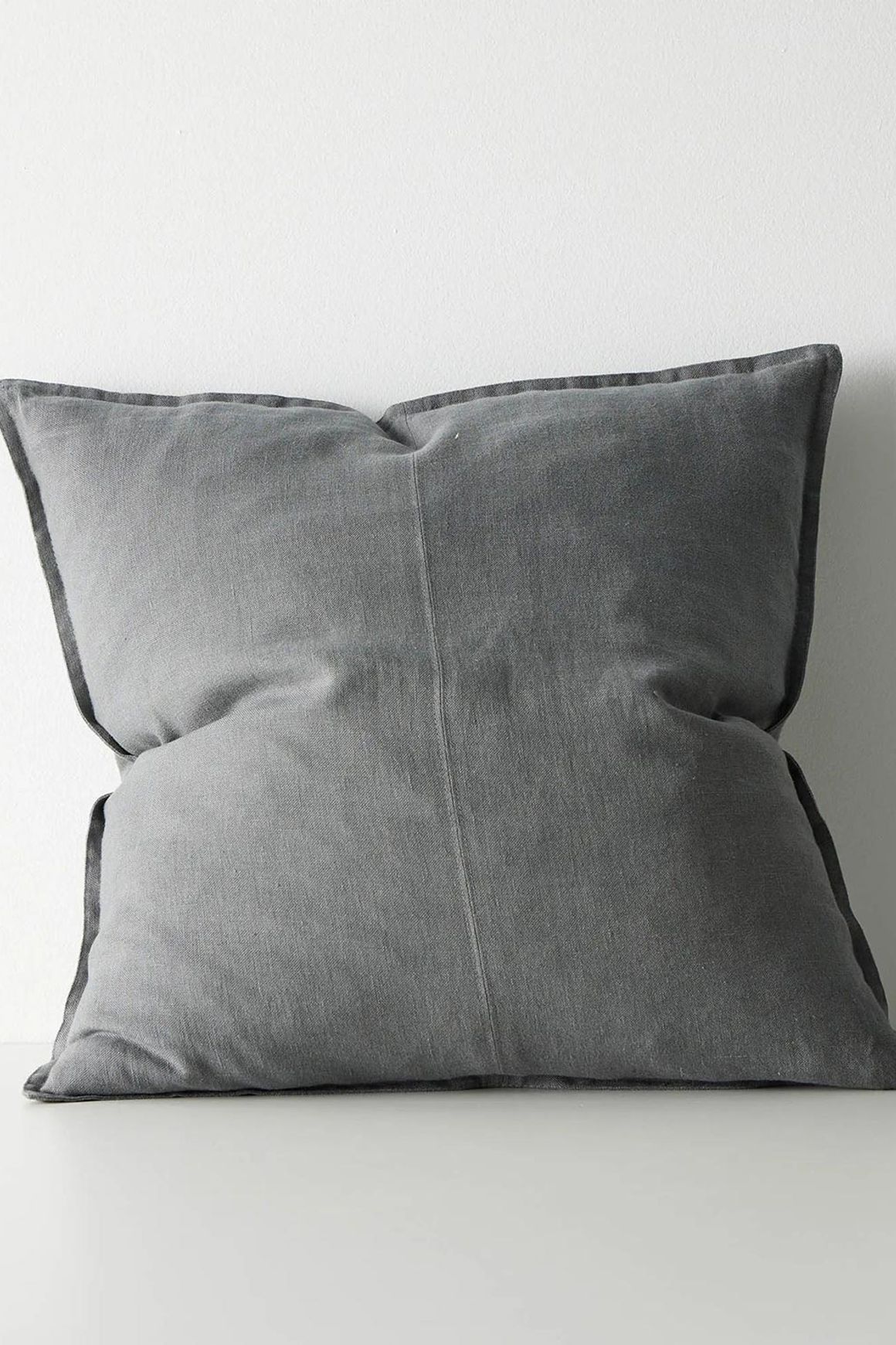 Weave European Linen Como Cushion - Steel | Three Sizes