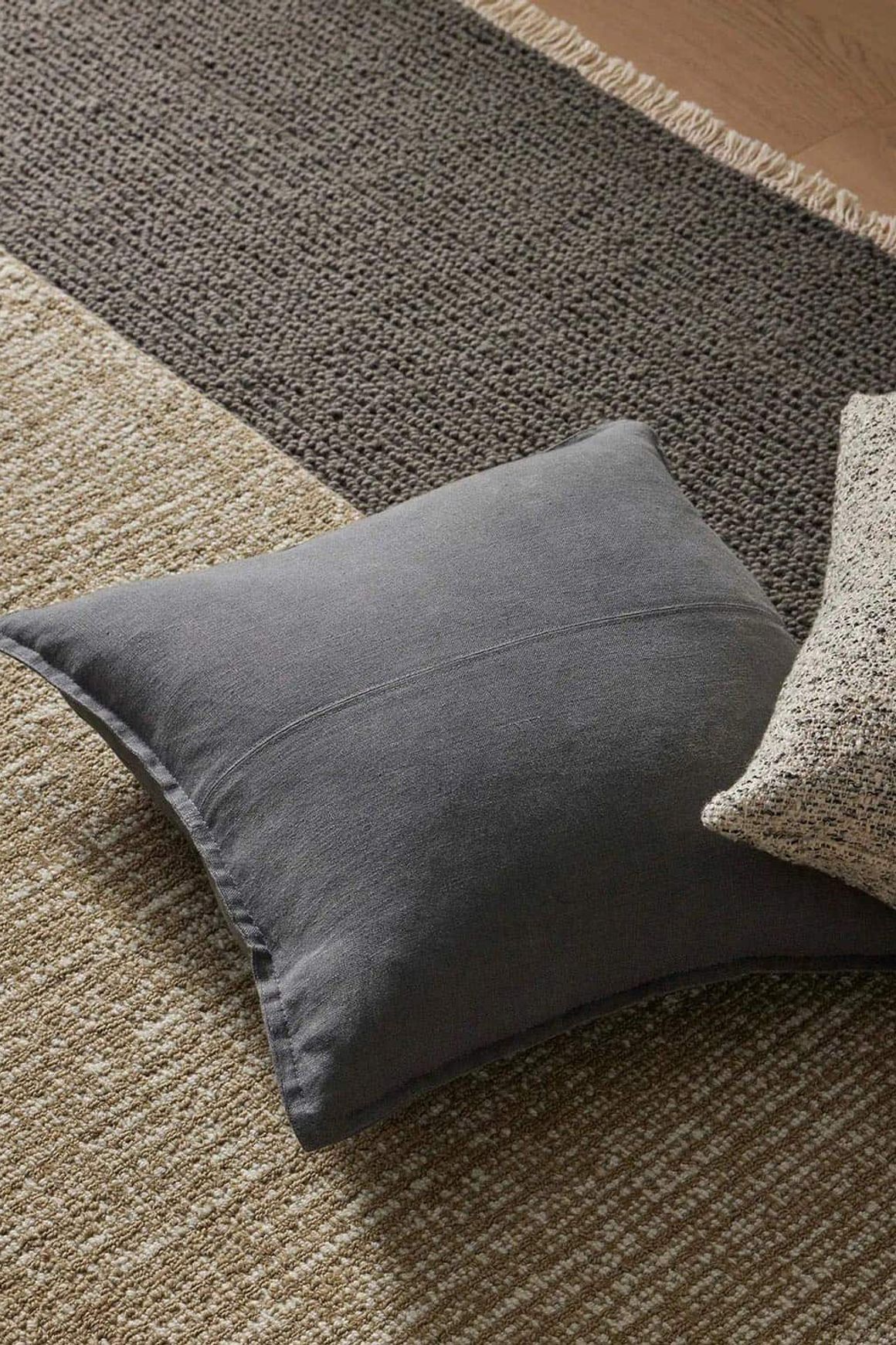 Weave European Linen Como Cushion - Steel | Three Sizes