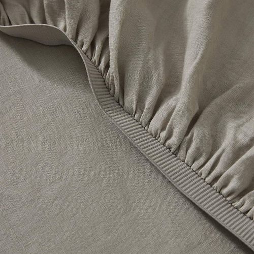 Ravello Linen Flat Sheet - Pebble | Weave Home