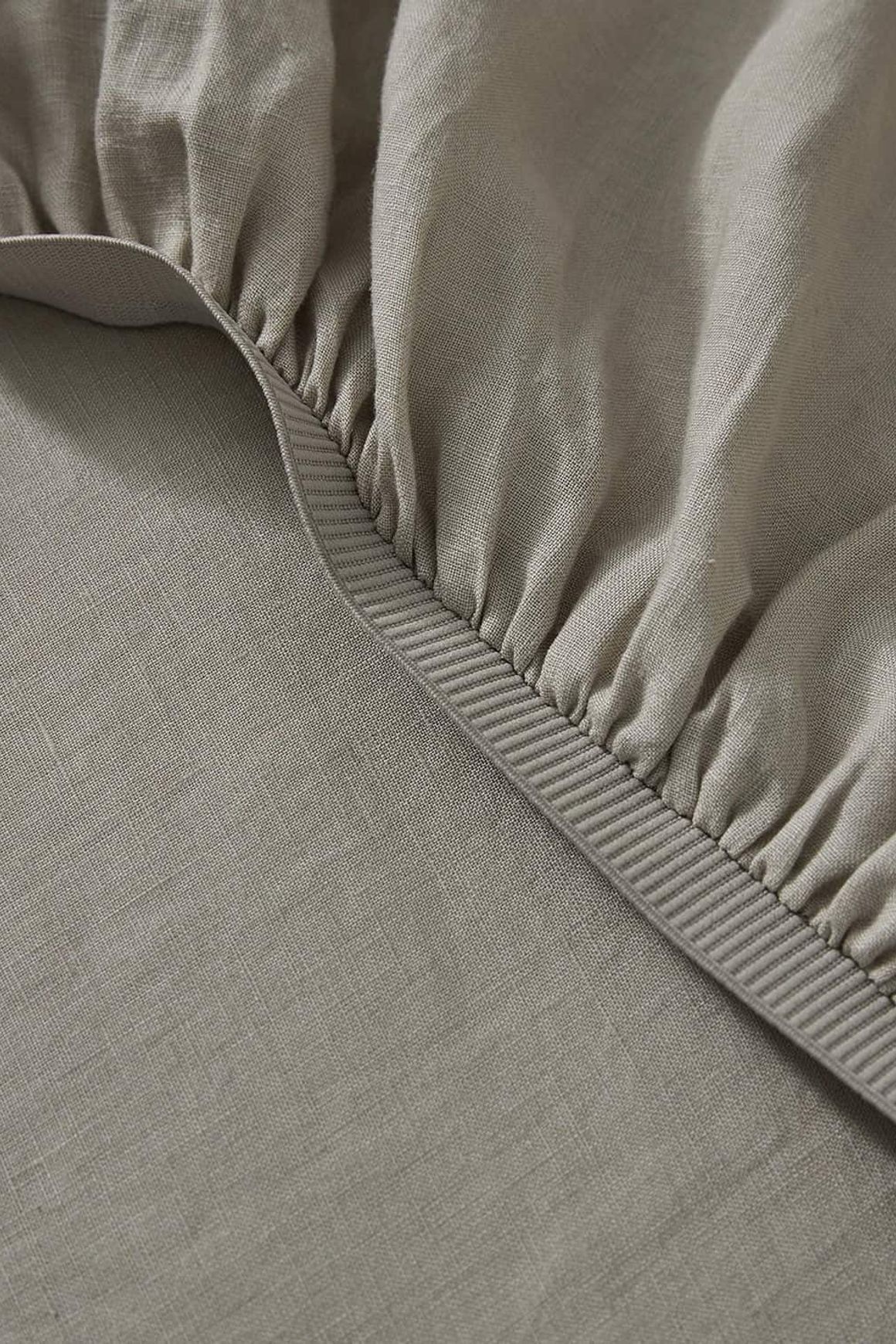 Ravello Linen Flat Sheet - Pebble | Weave Home