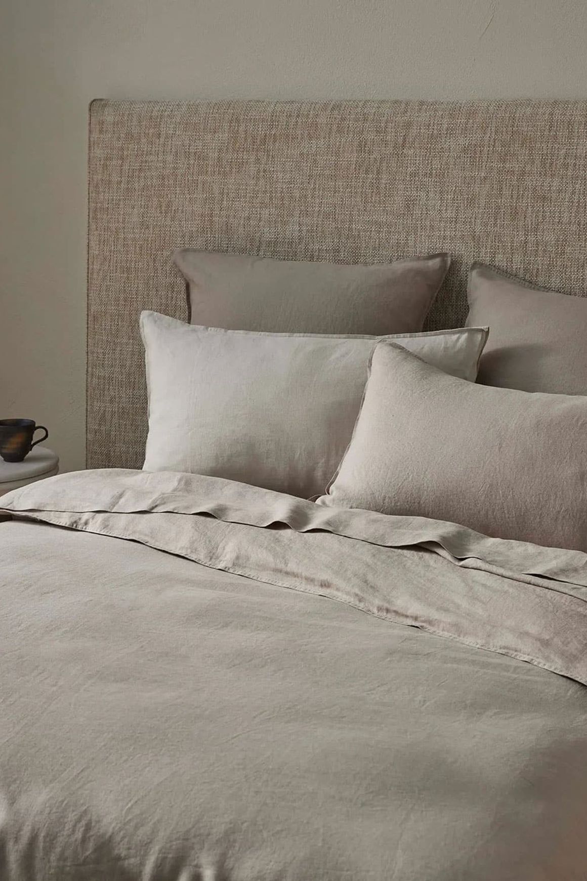 Ravello Linen Flat Sheet - Pebble | Weave Home