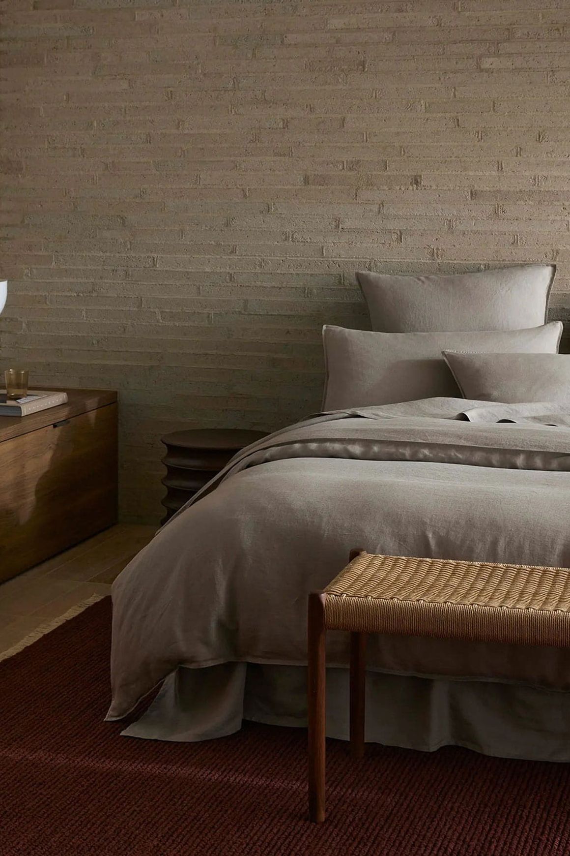 Ravello Linen Flat Sheet - Pebble | Weave Home