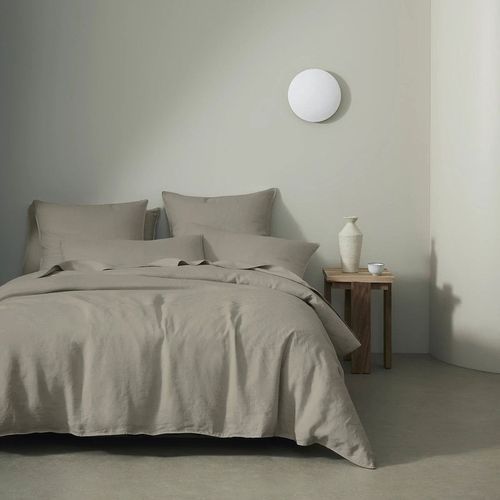 Ravello Linen Quilt Cover - Pebble | Weave Home