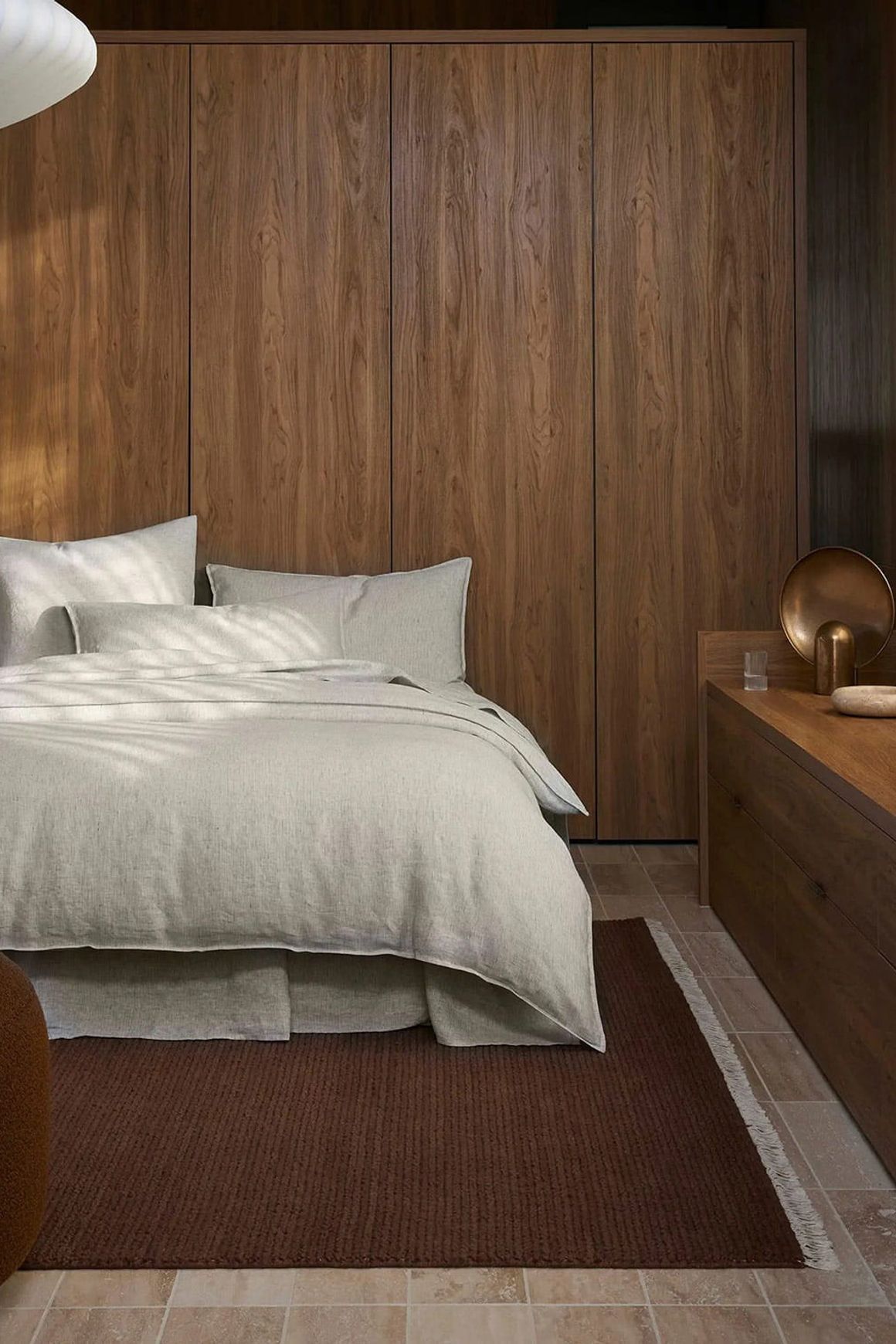Ravello Linen Quilt Cover - Savanna Pinstripe| Weave Home