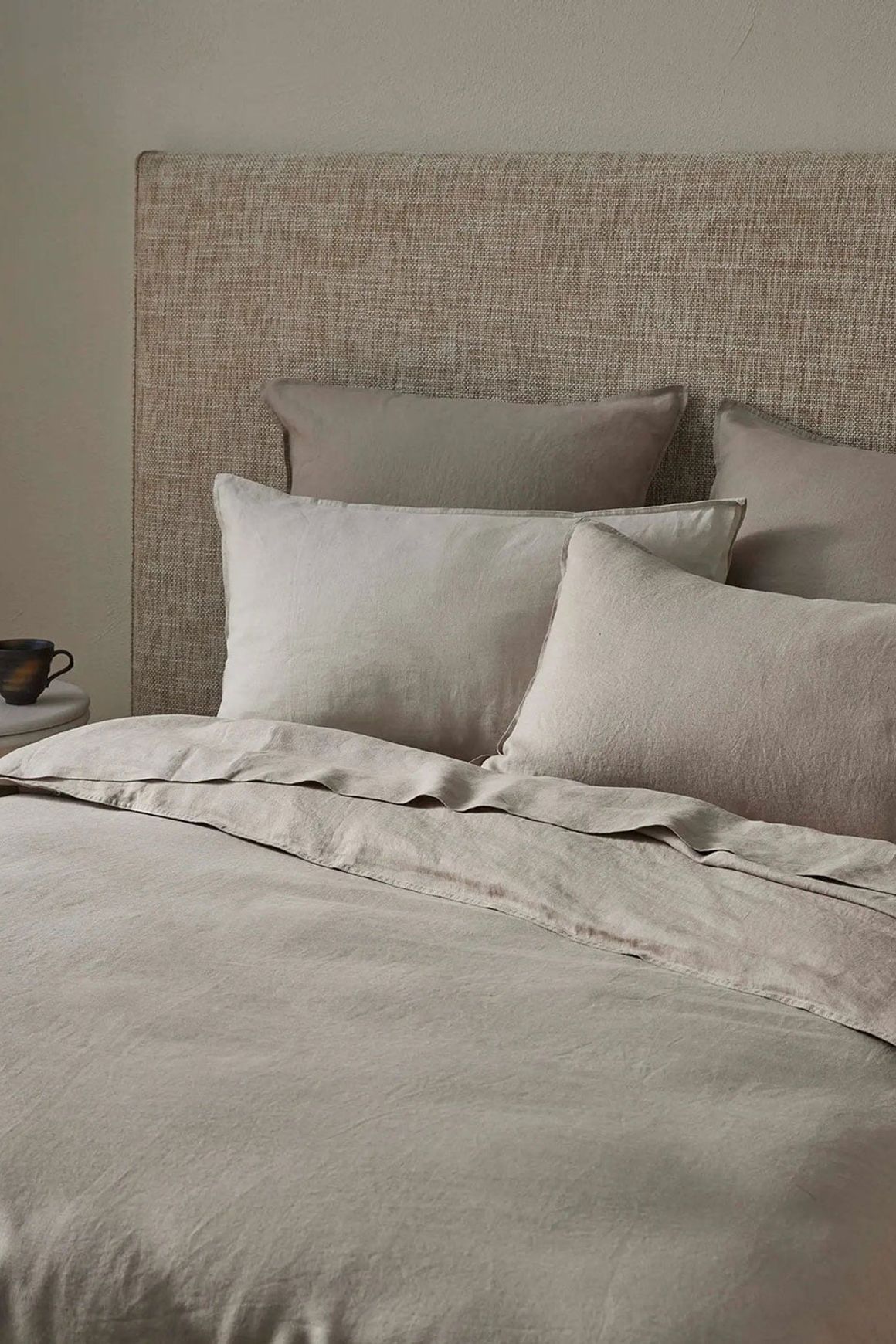 Ravello Linen Fitted Sheet - Pebble | Weave Home