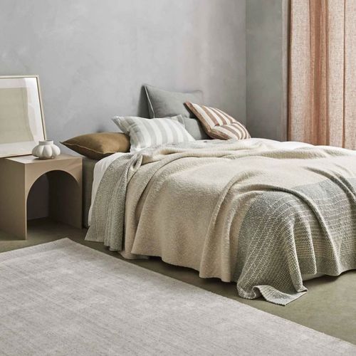 Weave Home Travertine Rug - Marble | Wool Blend Floor Rug | Two Sizes