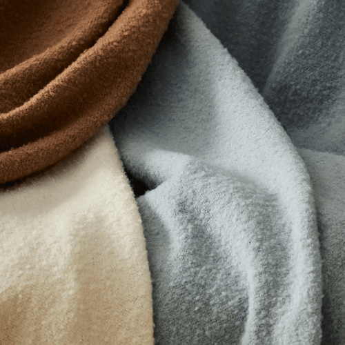 Weave Home Clive Wool Throw Blanket - Breeze | NZ Made | Bouclé