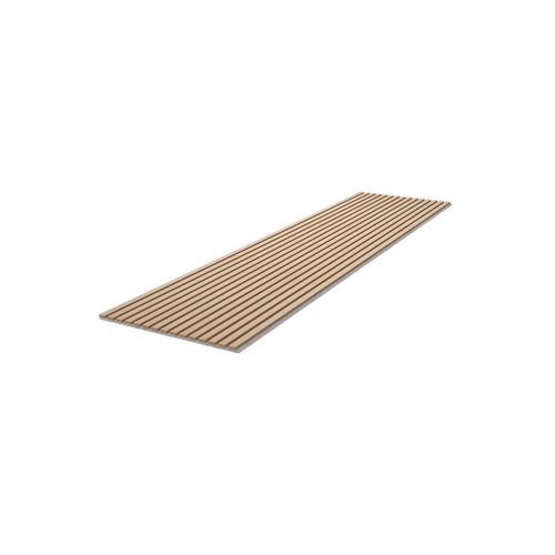 WOODFLEX Flexible Acoustic Wood Slat Wall Panel, Oak Veneer on Light Grey - 2700mm x 600mm