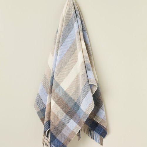 NZ Wool Throw - Woodale - Blue | 100% Pure Wool