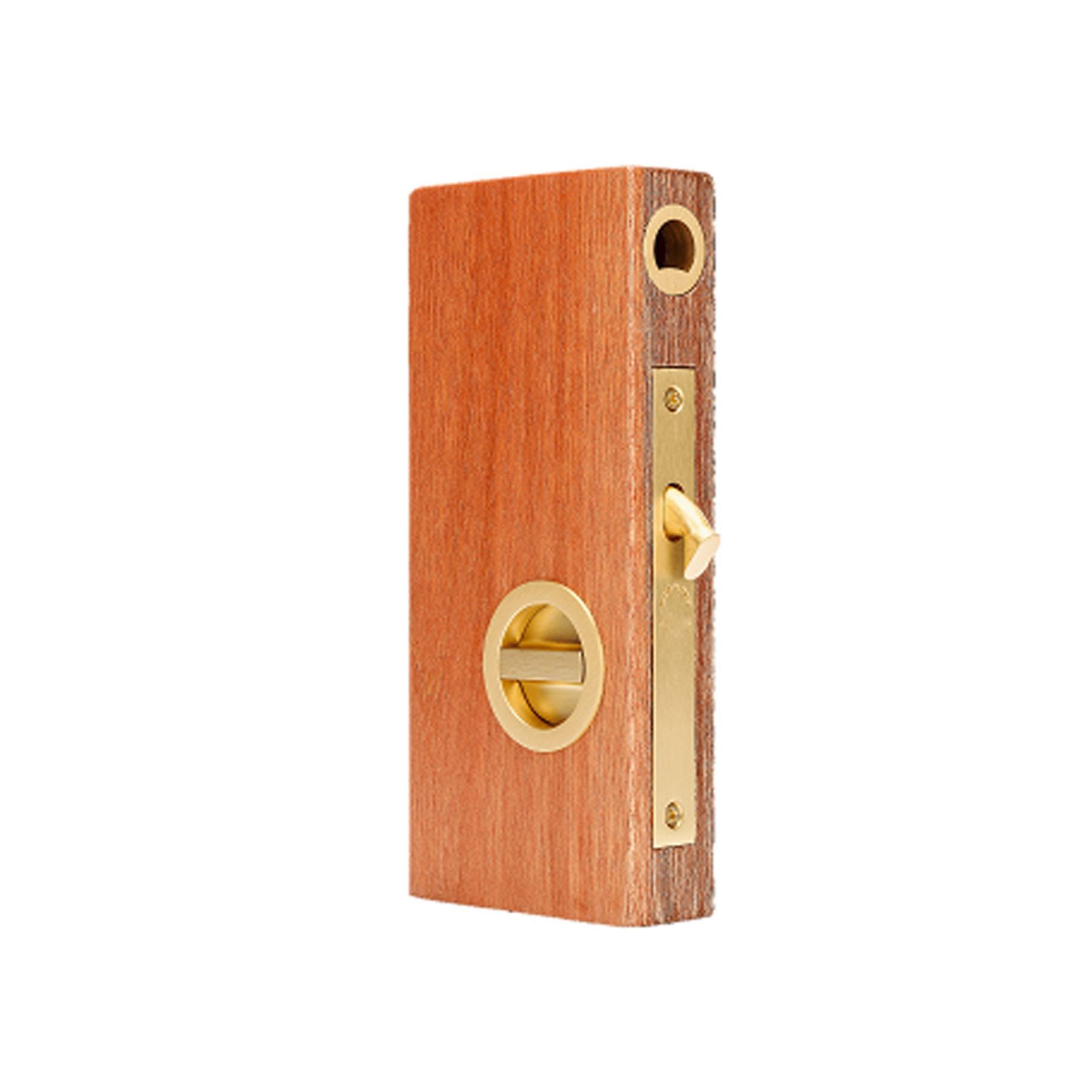 Zanda Visca Flush Pull Kit Privacy Set Satin Brass for Sliding Door 8106SB