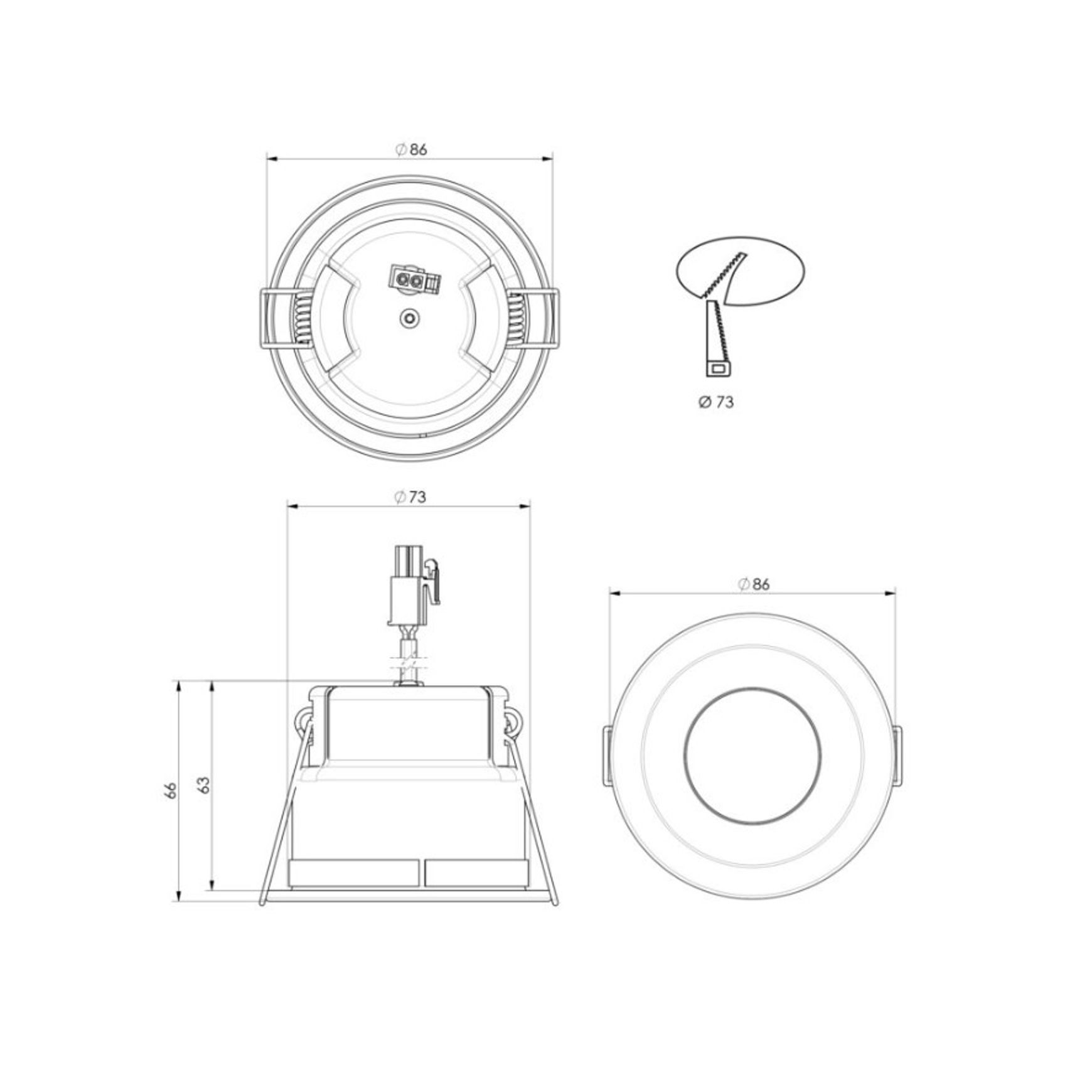 ZELA Fire Rated Deep Fixed Downlight