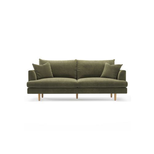 Byron 3 Seater Fabric Sofa | Feather Filled | Wattle Green
