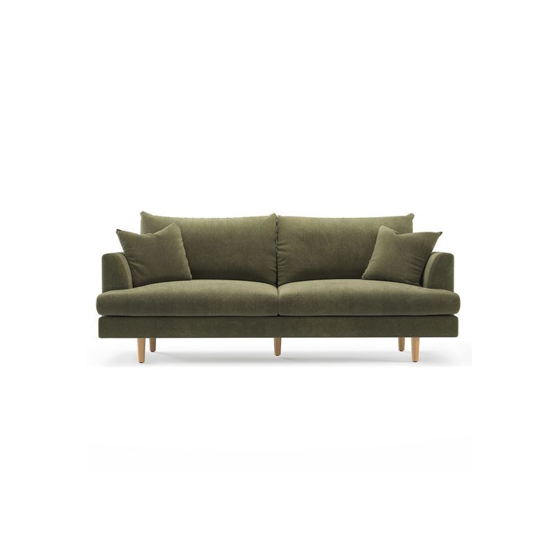 Byron 3 Seater Fabric Sofa | Feather Filled | Wattle Green