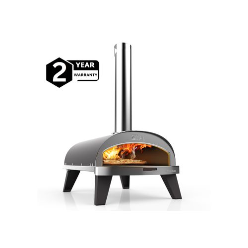 ZiiPa Piana Wood Pellet Pizza Oven with Rotating Stone – Slate/Ardoise