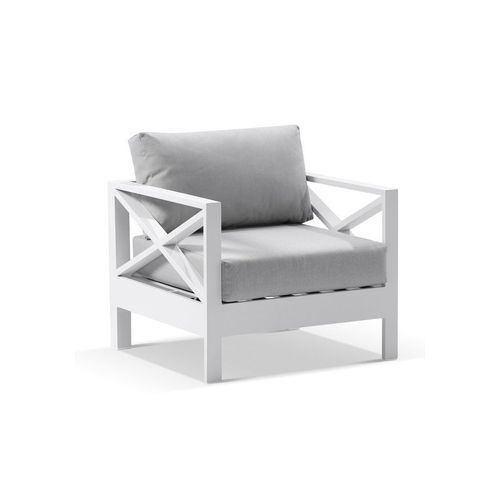 Kansas 1 Seater Outdoor Aluminium Lounge Arm Chair