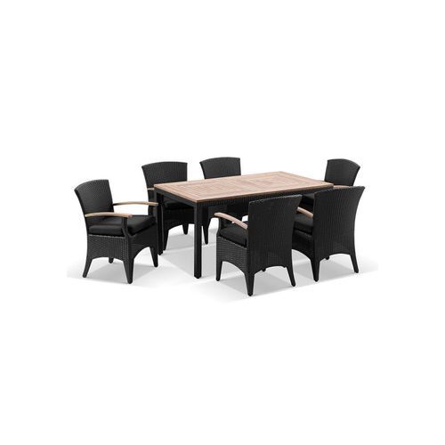 Sahara 6 Seater Table w/ Kai Outdoor Wicker Chairs