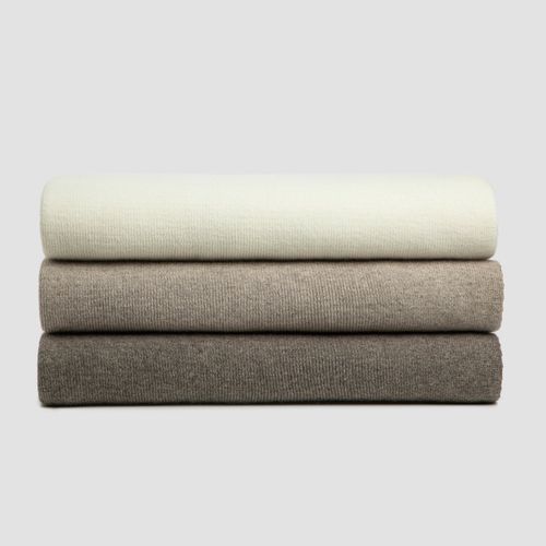 Fine Rib Angora & Merino Wool Blankets