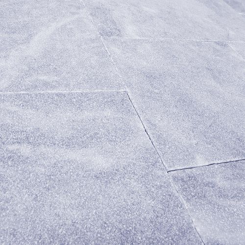 12mm Aqua Blue Marble French Pattern Tile - Sandblasted