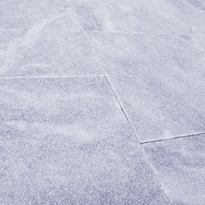 12mm Aqua Blue Marble French Pattern Tile - Sandblasted