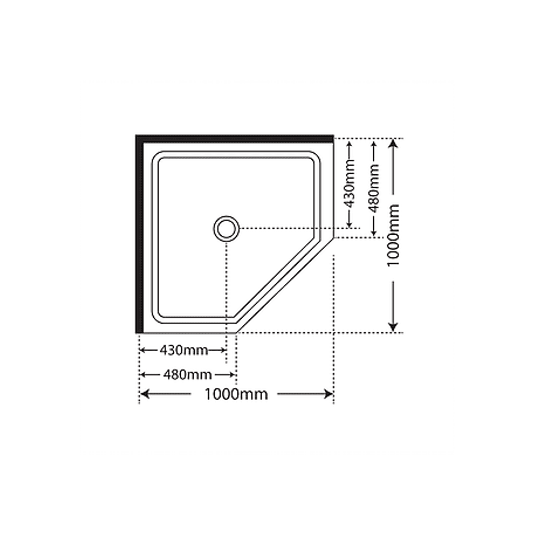 Frameless Pivot Angle 1000