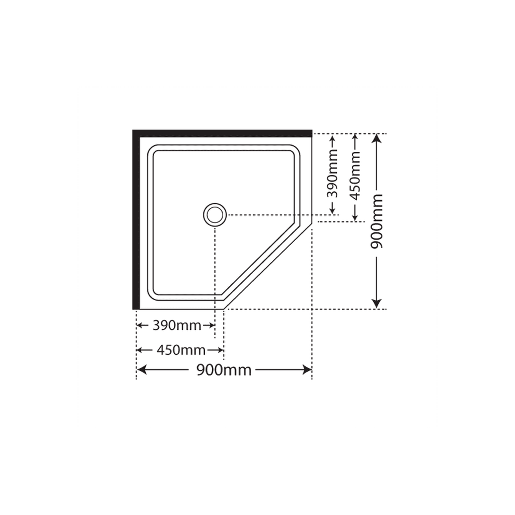 Aquero Corner Angle 900