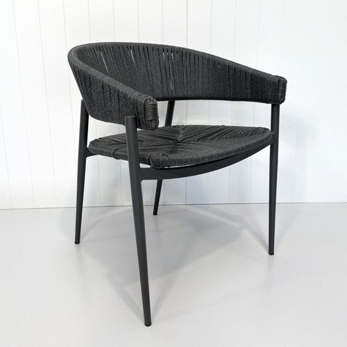 Bali Rattan Dining Chair - Charcoal