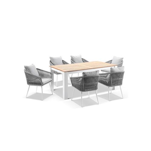 Balmoral 1.8m Outdoor Dining Table & HERMAN Rope Chairs