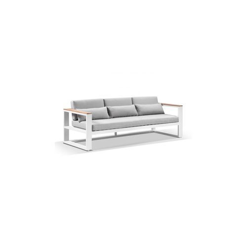 Balmoral 3 Seater Outdoor Aluminium and Teak Lounge