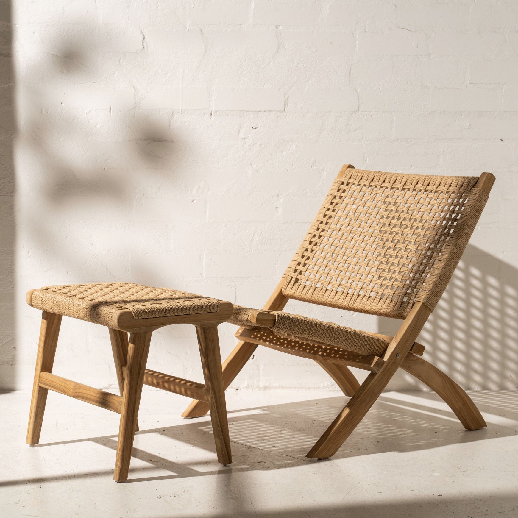 Bennu Woven Jute Footstool