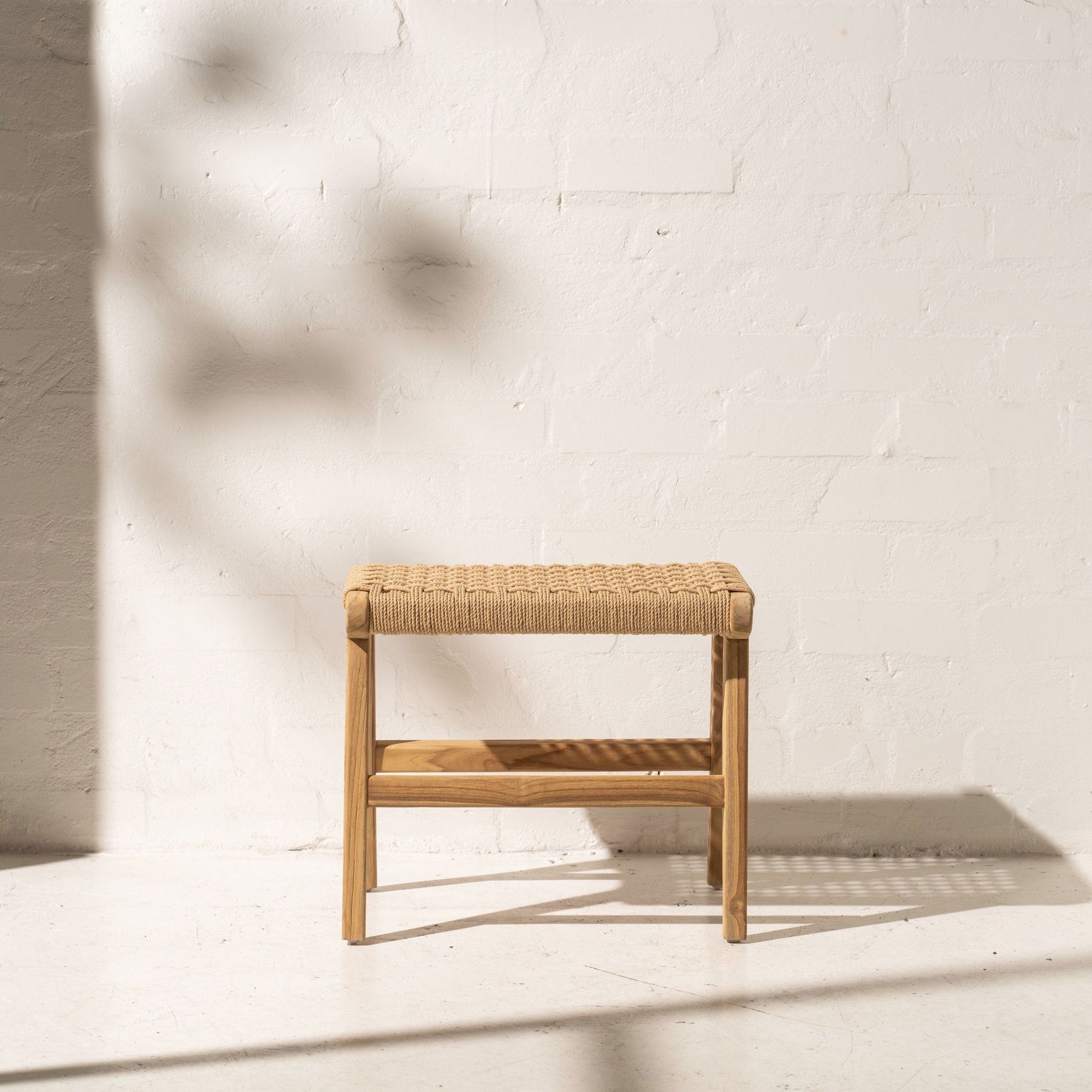 Bennu Woven Jute Footstool