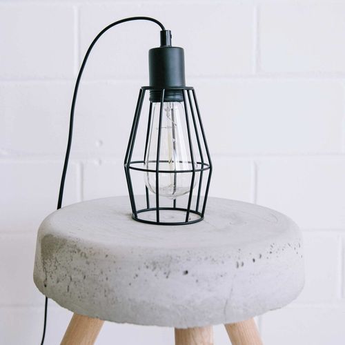 Industrial Cage Light - Black