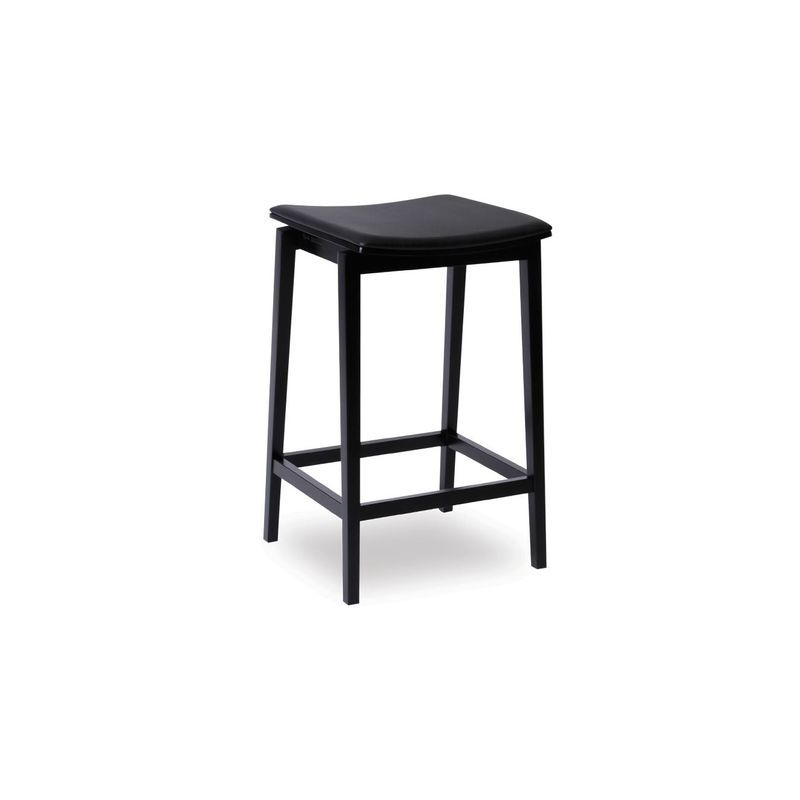 Stockholm Kitchen Stool - Black Stain - by TON