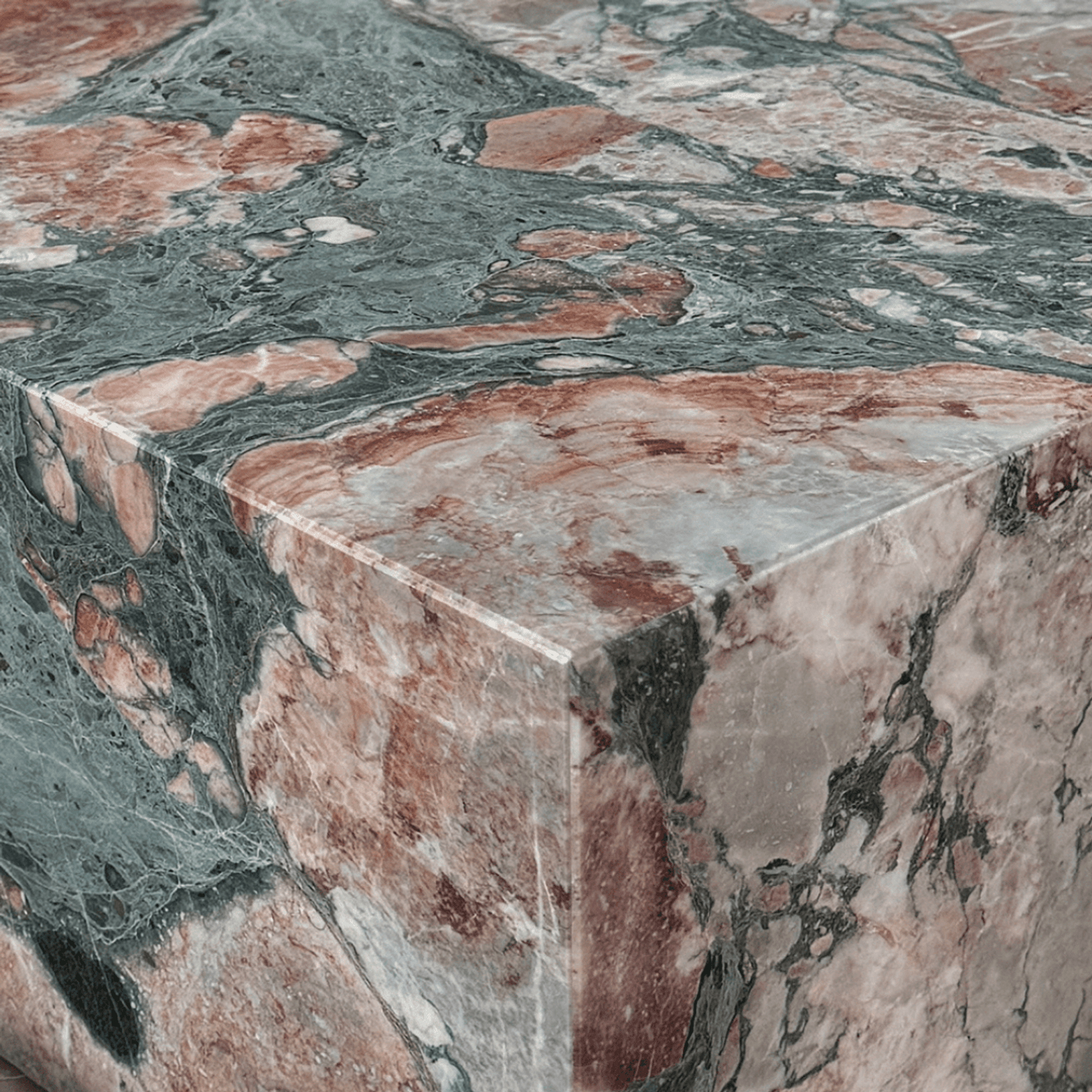 Block Coffee Table - Seasonal Pink Marble