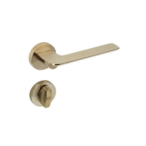 Brushed Brass Door Handle PRIVACY Snib I Mucheln EDGE Series