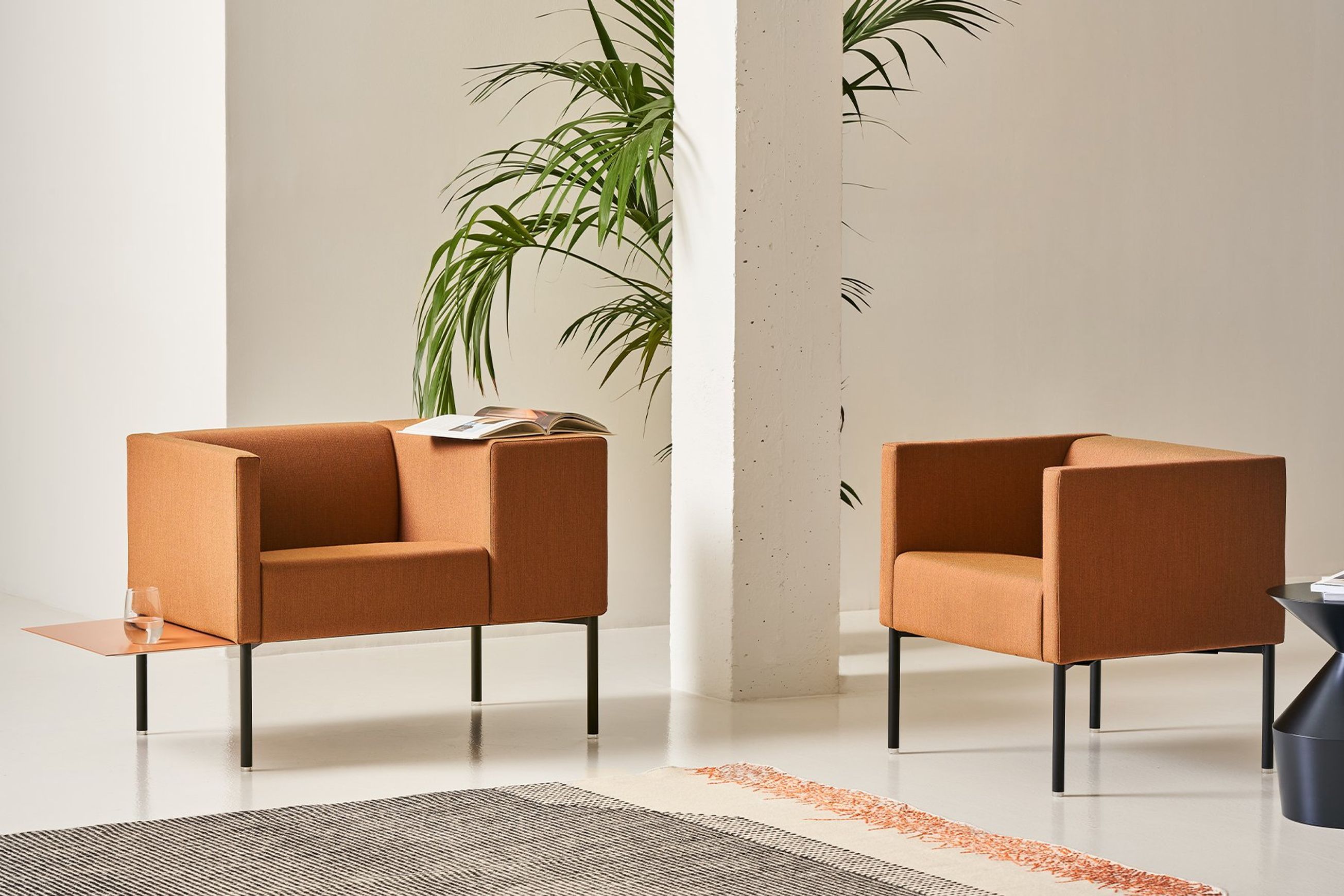 Brix Armchair - Narrow Arm & Auxiliary Table