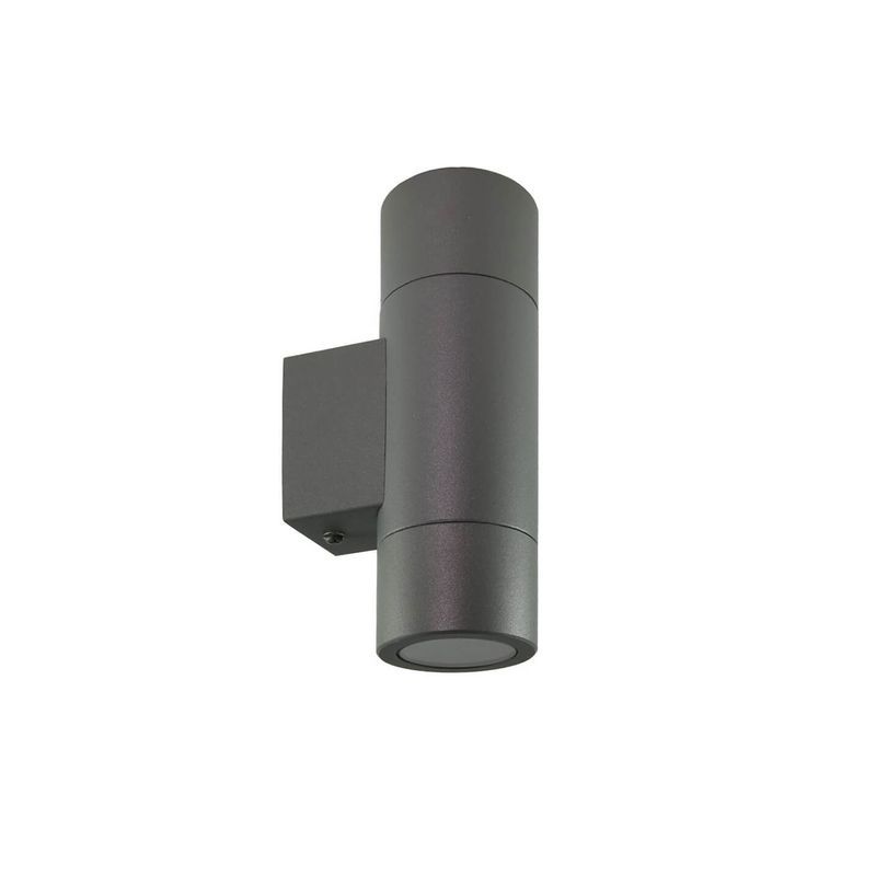 Bronte Wall Mounted Round Up and Down Light - 240V - Dark Grey Finish